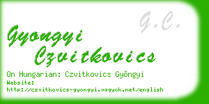 gyongyi czvitkovics business card